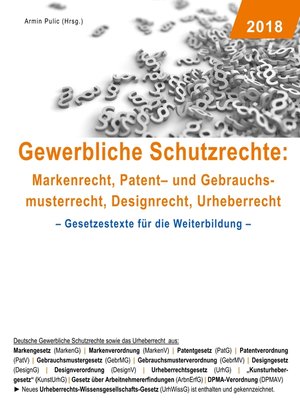 cover image of Gewerbliche Schutzrechte--Markenrecht, Patent- und Gebrauchsmusterrecht, Designrecht, Urheberrecht
